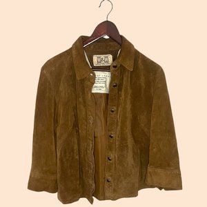 Vintage W&W (Wash and Wear) brand washable suede jacket. Canadian made